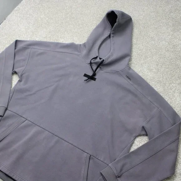 UNRL Hoodie Mens XL Gray Performance Stretch Hooded Sweatshirt Pullover - Picture 2 of 11